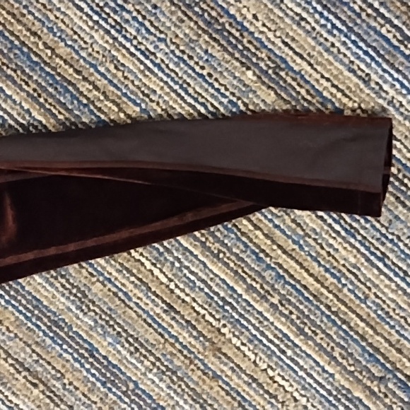 Alala New With Sticker Maroon Velvet Leggings With Black Nylon Side Stripes - Picture 5 of 10